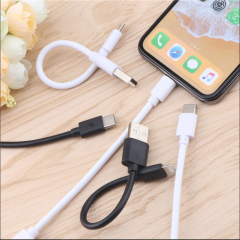 15cm Short Micro USB Cable Type c 8Pin Cable Fast Charging Sync Data Cord USB Adapter Cable for iPhone Sam Xiaomi Huawei
