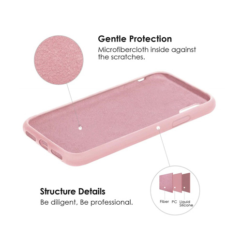 Para la funda del iPhone 12 y el iPhone 12 Pro, silicona líquida delgada, tela de microfibra de seda, cuerpo completo de goma de gel, fundas protectoras para teléfonos a prueba de golpes