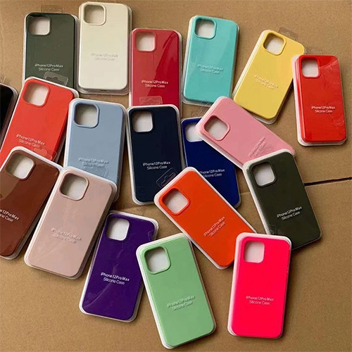 Para la funda del iPhone 12 y el iPhone 12 Pro, silicona líquida delgada, tela de microfibra de seda, cuerpo completo de goma de gel, fundas protectoras para teléfonos a prueba de golpes