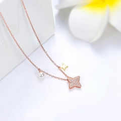 Stars and Pearl Necklace