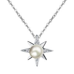 Shining Star Necklace with Pearl