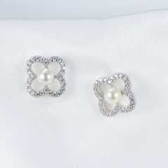 Four Leaf Clover Earring Studs