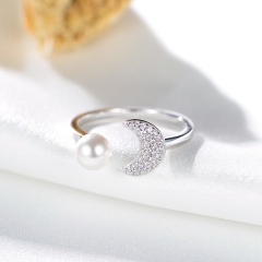 Crescent Moon Open Ring