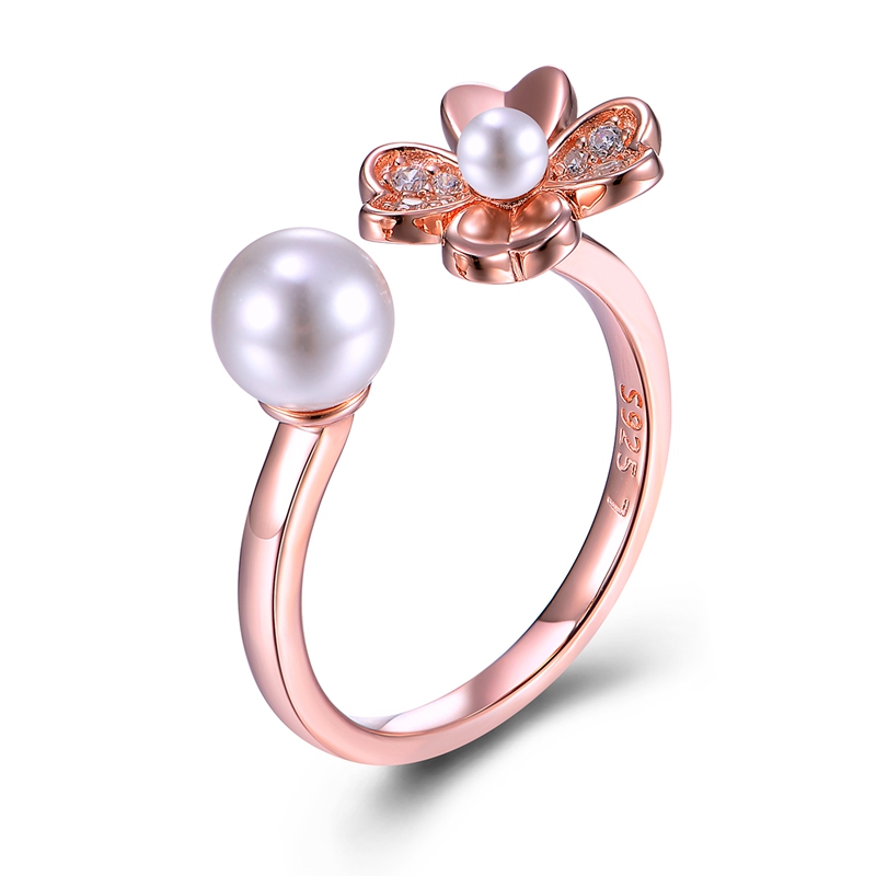 Four Leaf Clover Open Ring