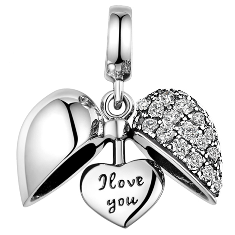Open Heart with "I Love You" Charm