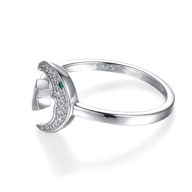 Star Moon Open Ring