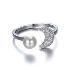 Crescent Moon Open Ring