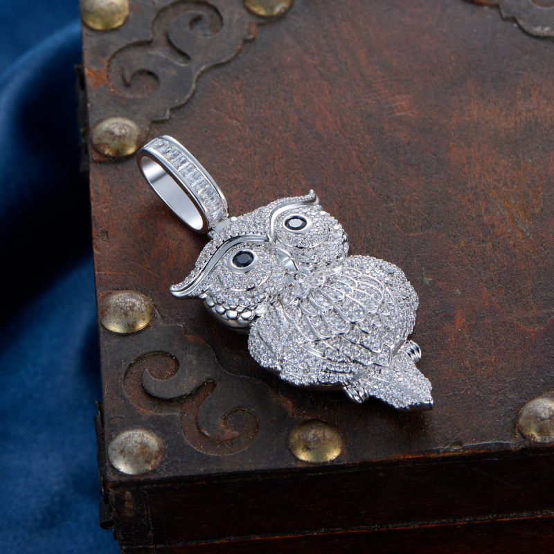 ice out owl pendant