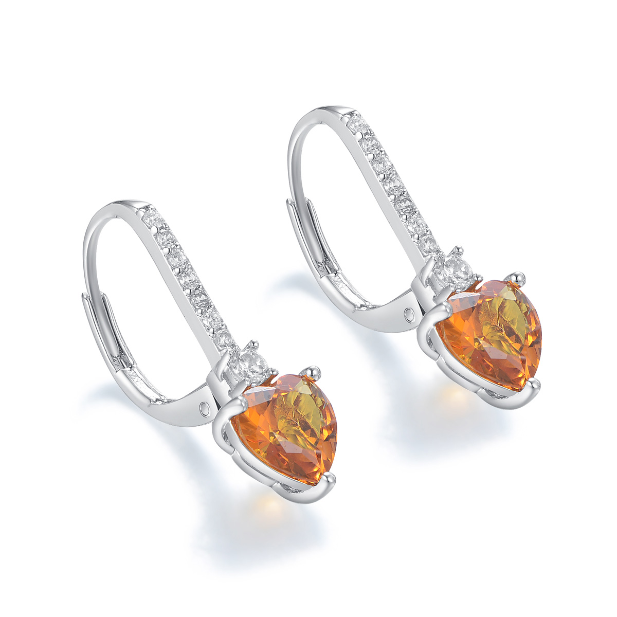 Topaz love earrings