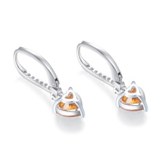 Topaz love earrings