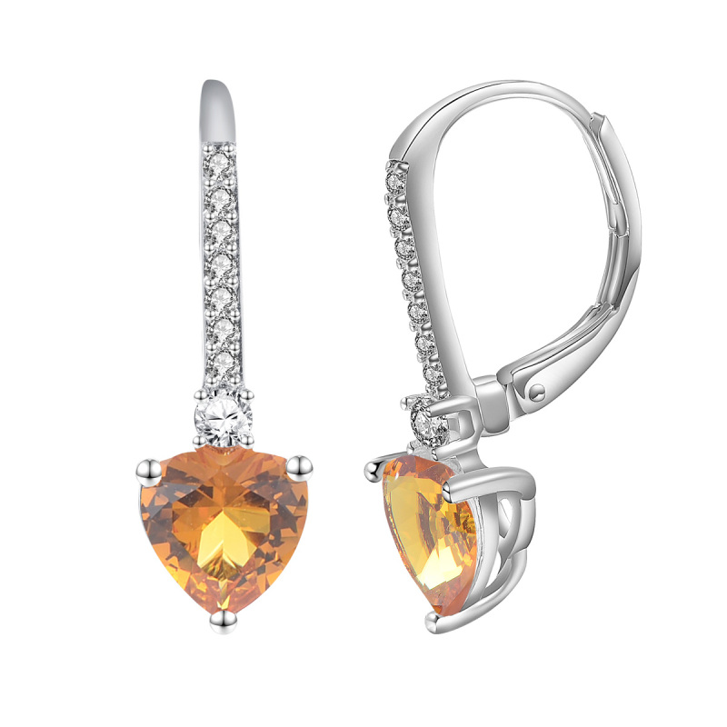 Topaz love earrings