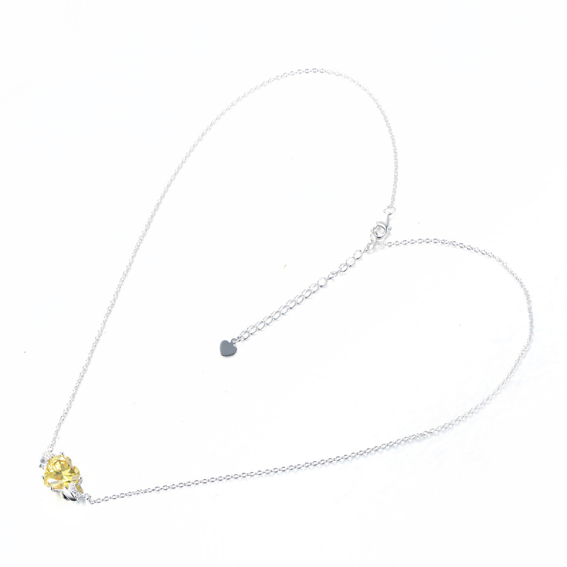 Nov. birthstone heart necklace