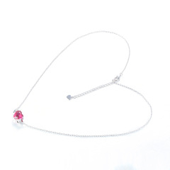 Jul. birthstone heart necklace