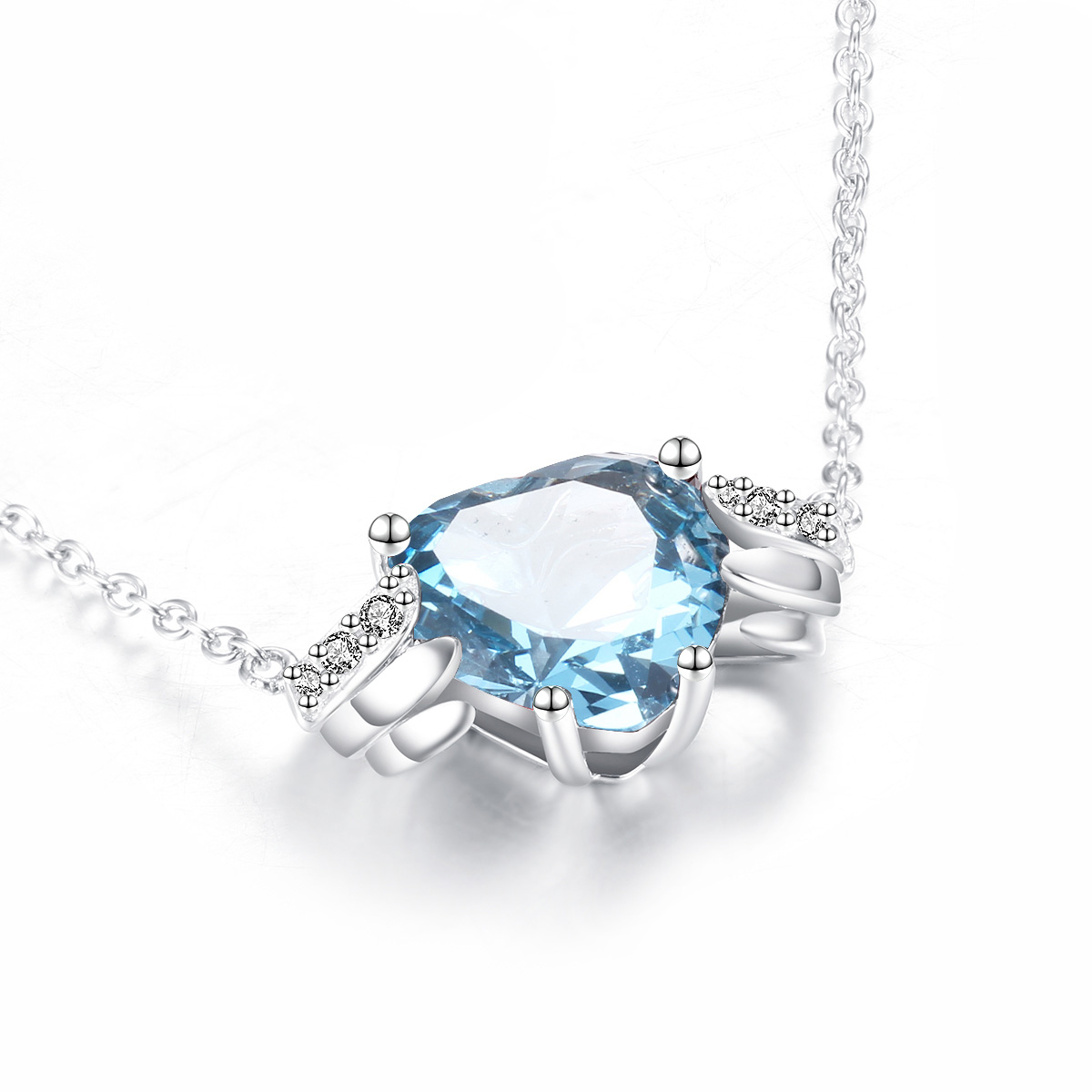 Jun. birthstone heart necklace