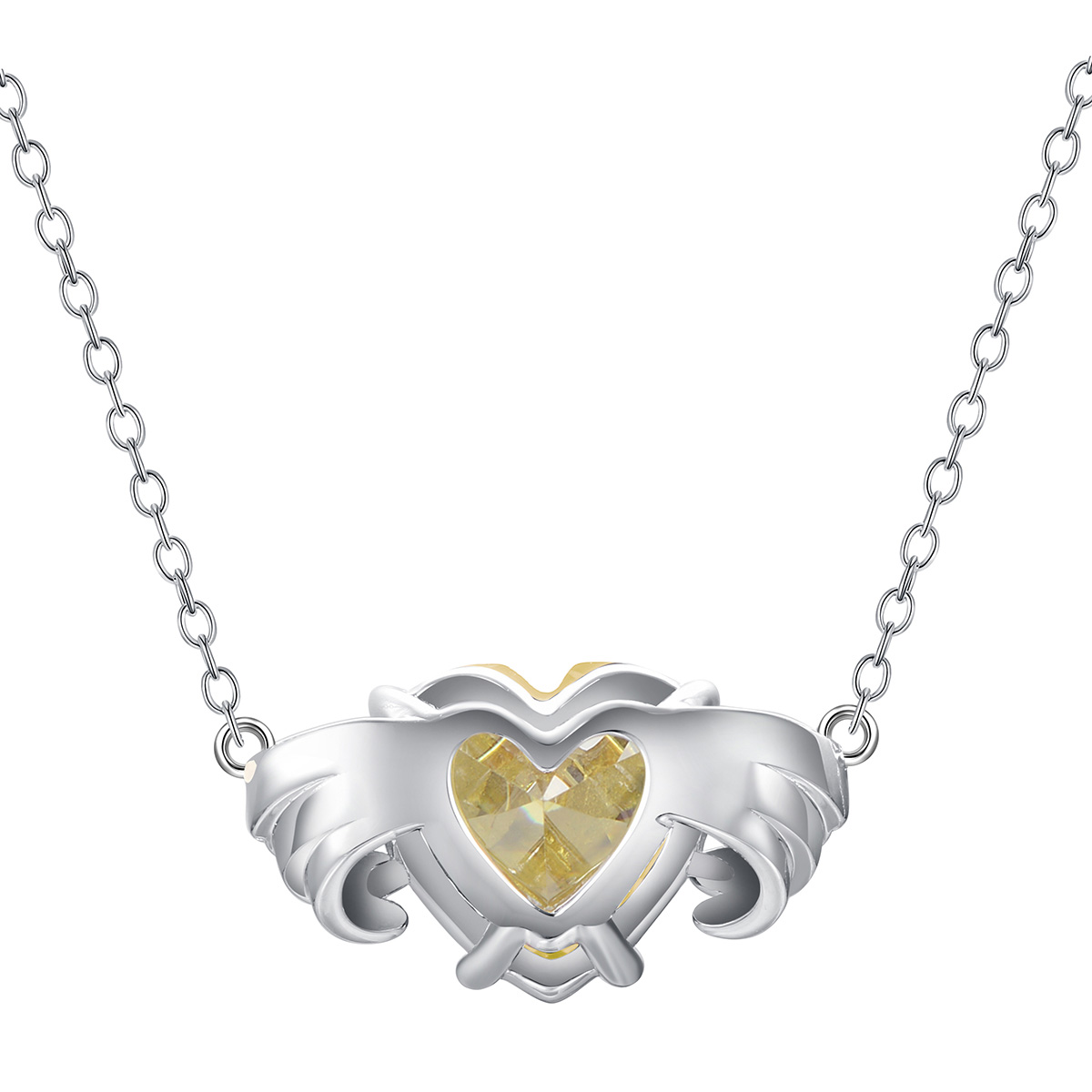 Nov. birthstone heart necklace