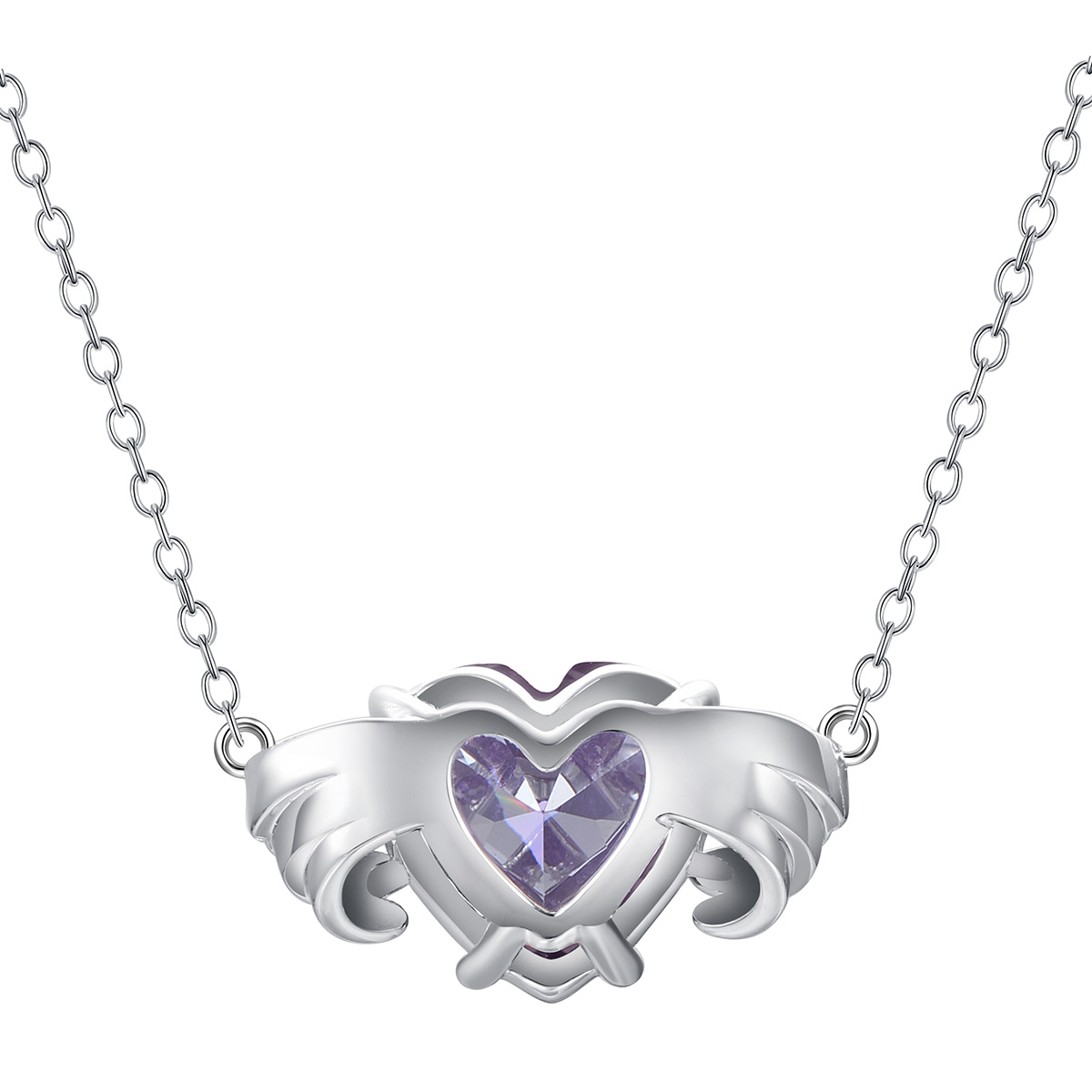 Feb. birthstone heart necklace