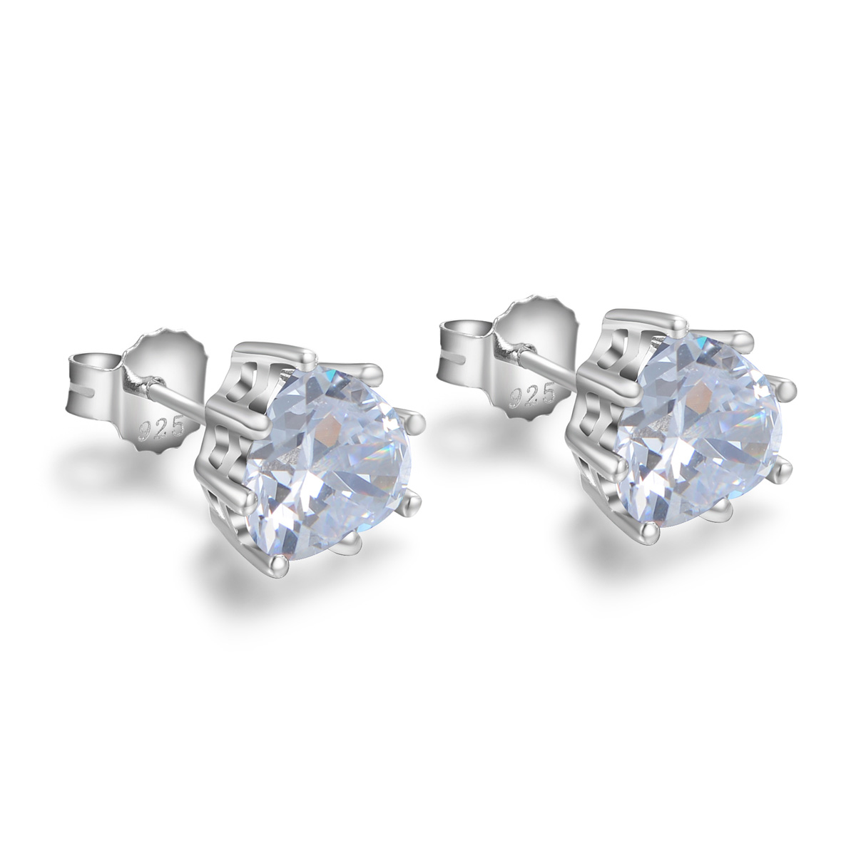 Apr. heart stud earrings