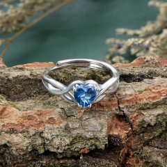 sapphire heart gemstone ring