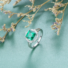 Green gemstone ring