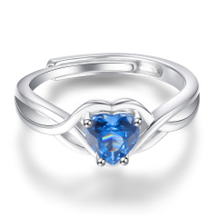 sapphire heart gemstone ring