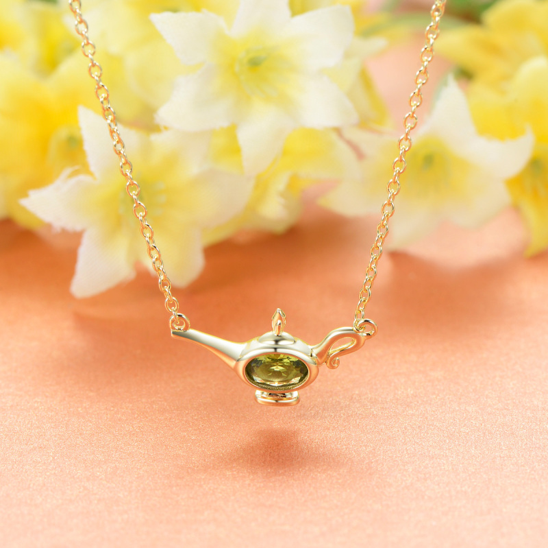 Aug. Birthstone Wonderful Lamp Necklace