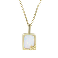 geometry opal necklace