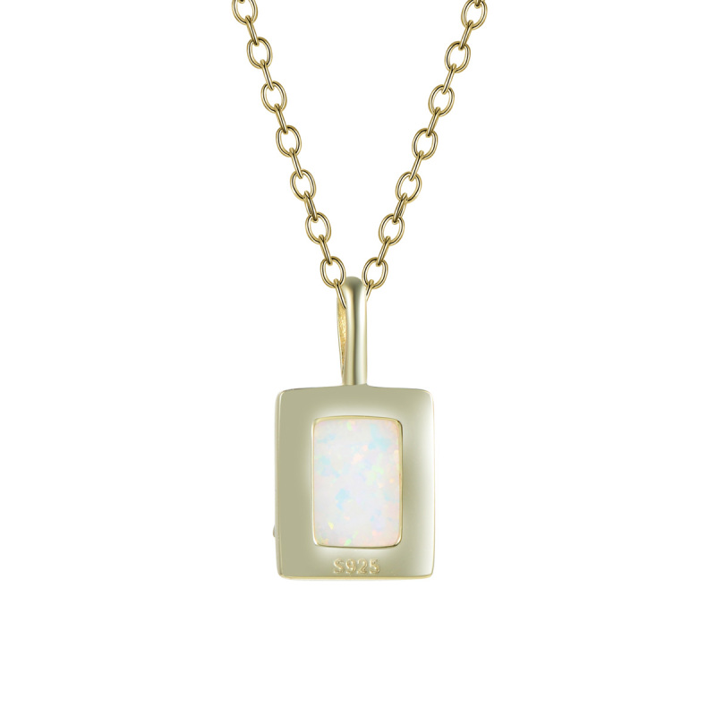 geometry opal necklace