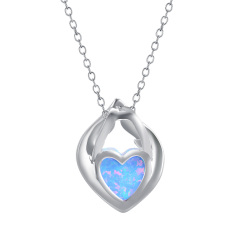 heart shaped opal necklace