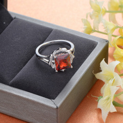 garnet zircon ring