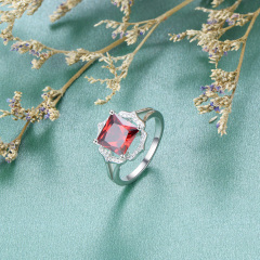 garnet zircon ring