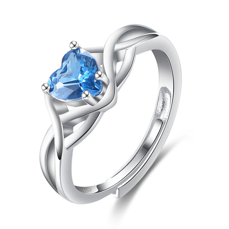 sapphire heart gemstone ring