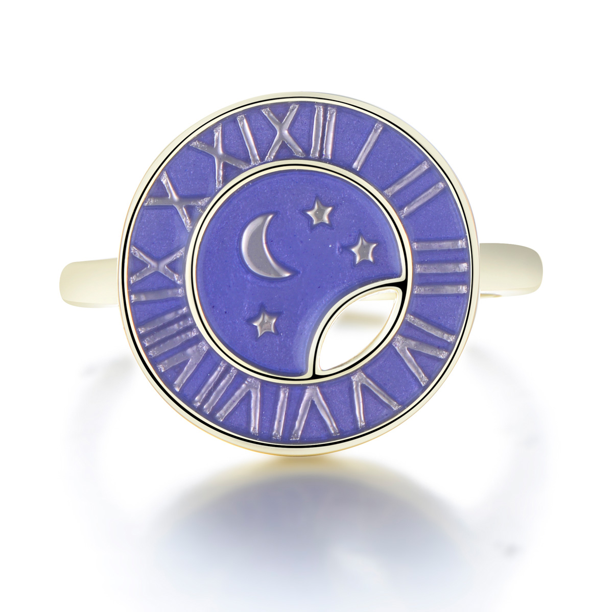 the stars moon clock ring