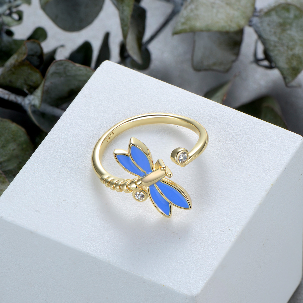 golden dragonfly rings