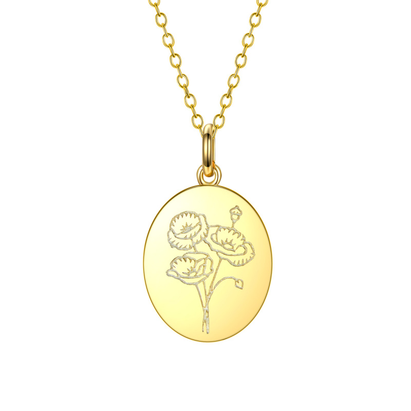 carved daffodil pendant necklace