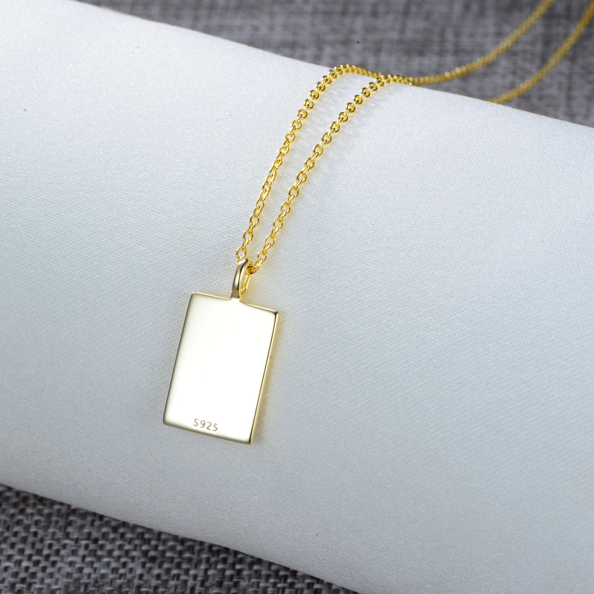 snake rectangular pendant necklace