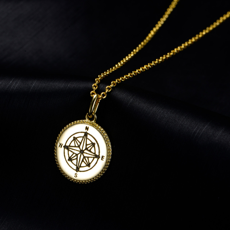 compass rose pendant necklace