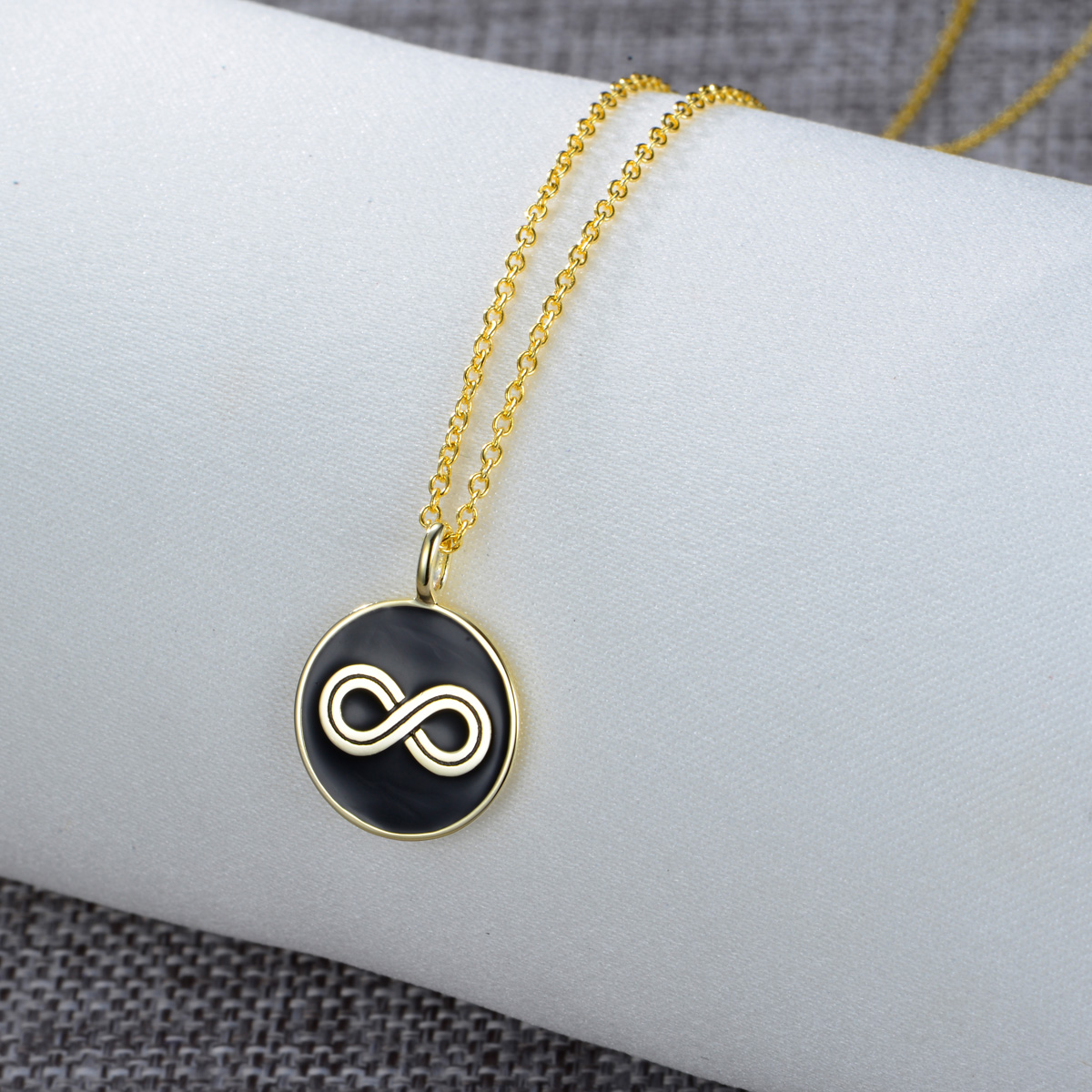 infinity coin pendant necklace