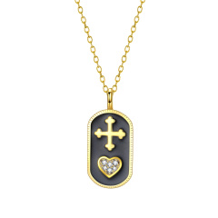 cross heart pendant necklace