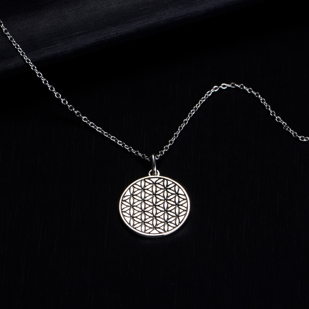 geometry coin necklace