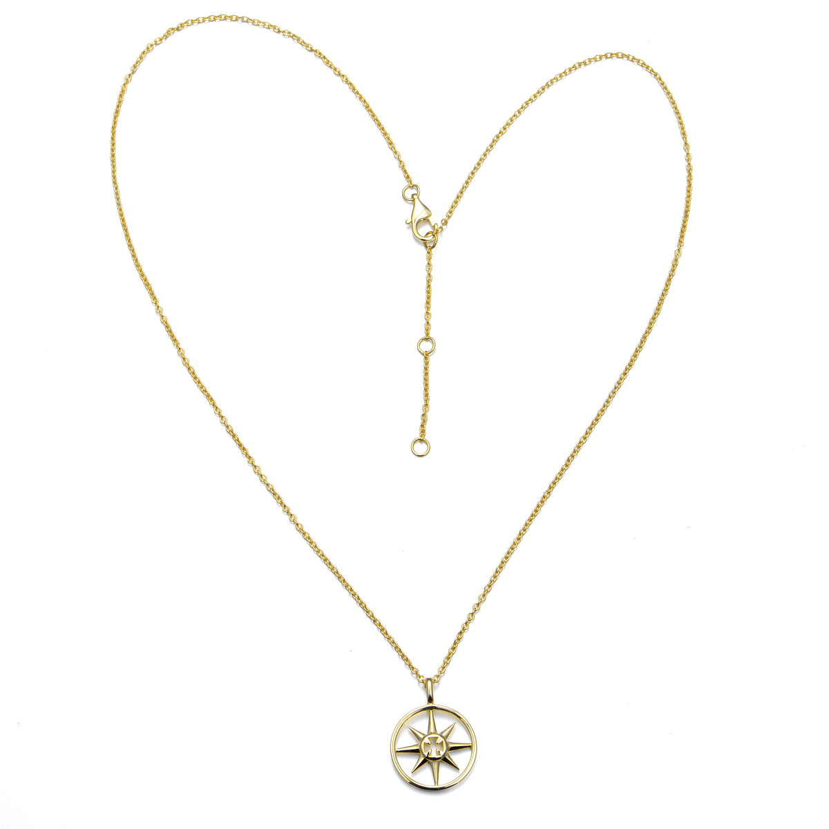 compass rose cross pendant necklace