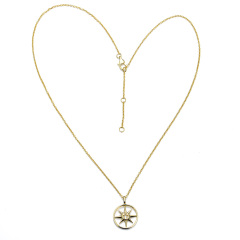 compass rose cross pendant necklace