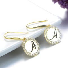 letter A hook earrings