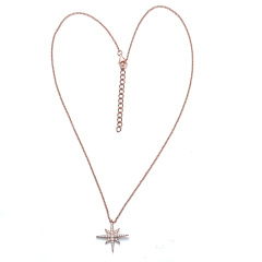 twinkling star rose gold necklace