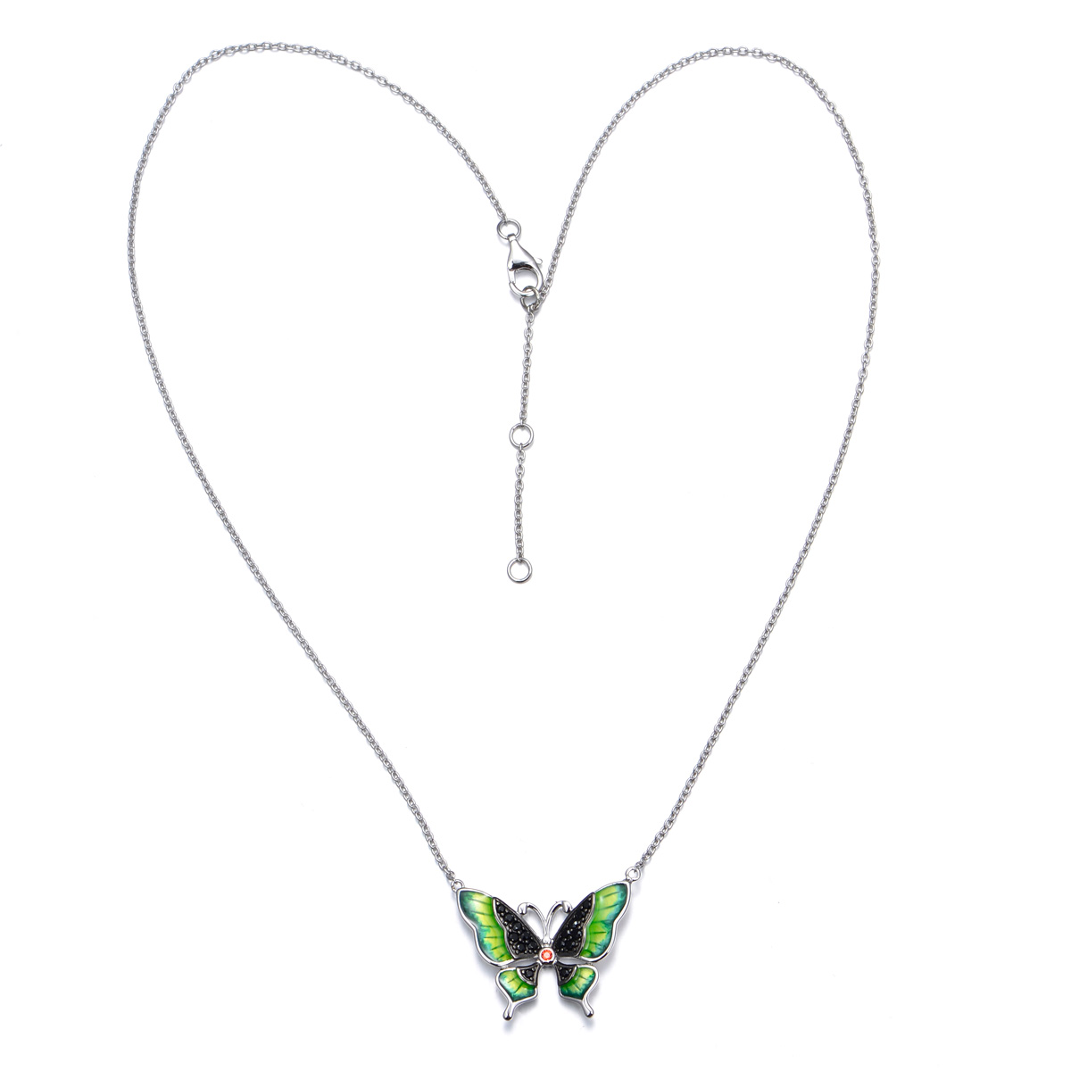 colorful enamel butterfly necklace