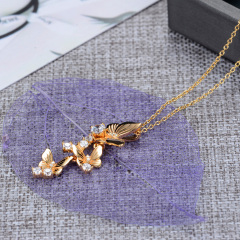 dancing butterfly pendant necklace