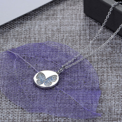 butterfly coin pendant necklace