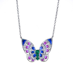 colorful butterfly necklace