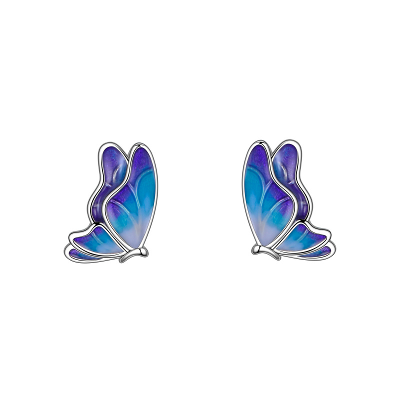 gradual enamel butterfly earrings