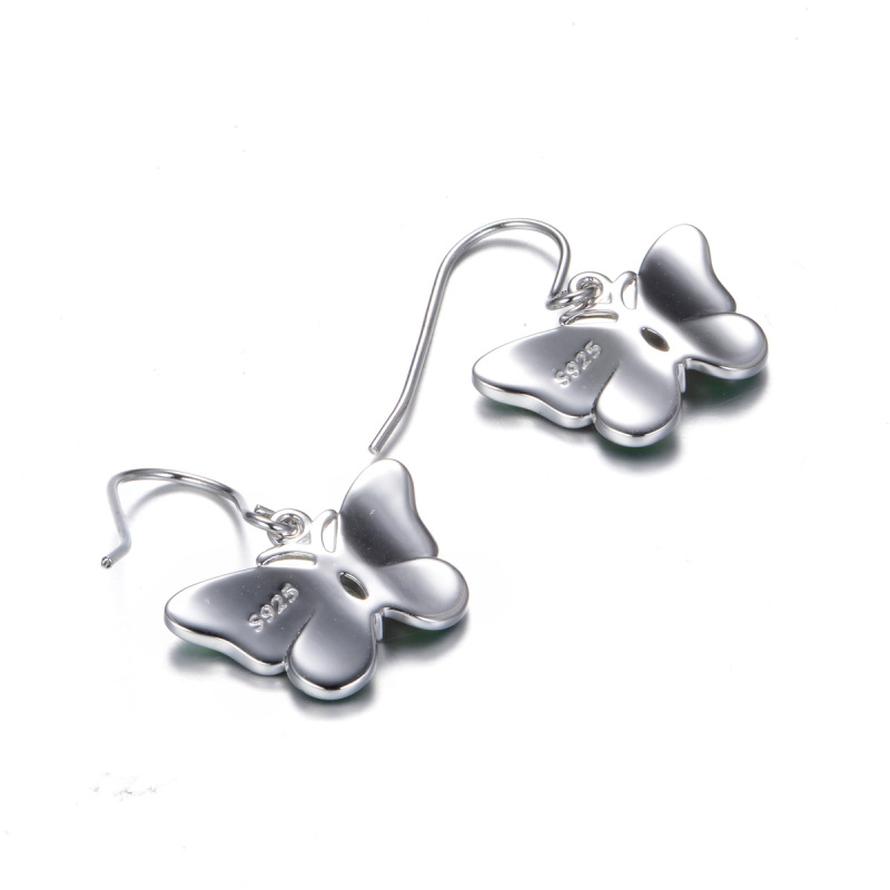 enamel butterfly hook earrings