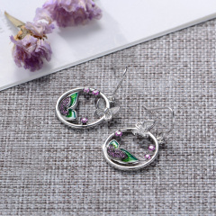 fluttering and dancing butterfly hook earrings